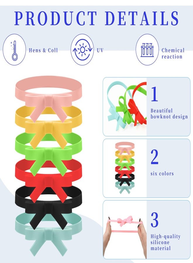 QUPIVA 12PCS Reusable Silicone Christmas Gift Wrap Bows for Present Boxs, 6 Colors Christmas Bows for Gift Wrapping, Elastic Bands for Easy Use – Perfect for Birthday, Festival, and Special Events - Image 4